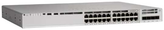 Cisco Catalyst 9200L 24-port full PoE+, 4x10Gb uplink, PS 1x600W, Network Essentials, PoE+ 370/740W , C9200L-24P-4X-E