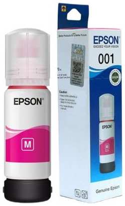Чернила Epson 001 C13T03Y398 пурпурный 70мл для Epson L4150/L4160/L6160/L6170/L6190 2034968847