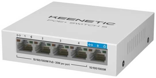 Коммутатор Keenetic KN-4610 (L2) 5x1Гбит/с 4PoE+ 60W неуправляемый