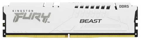 Оперативная память для компьютера 64Gb (2x32Gb) PC5-44800 5600MHz DDR5 DIMM CL40 Kingston Fury Beast White KF556C40BWK2-64 2034969462