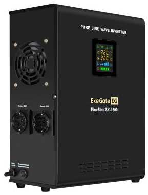 ИБП (инвертор, синус, для котла, настенный) ExeGate FineSine SX-1500.LCD.AVR.2SH<1500VA/1050W EX295998RUS 2034972550