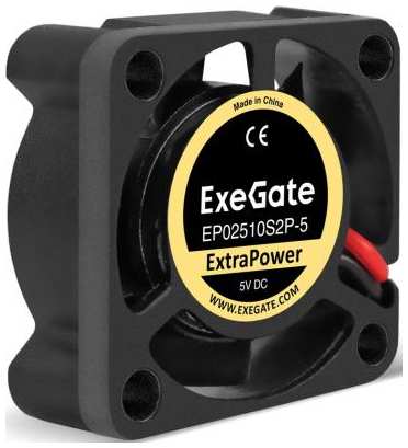 Вентилятор 5В DC ExeGate ExtraPower EP02510S2P-5 (25x25x10 мм, Sleeve bearing (подшипник скольжения), 2pin, 12000RPM, 26dBA) 2034973047