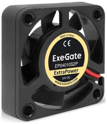 Вентилятор 12В DC ExeGate ExtraPower EP04010S2P (40x40x10 мм, Sleeve bearing (подшипник скольжения), 2pin, 7500RPM, 36dBA) 2034973120