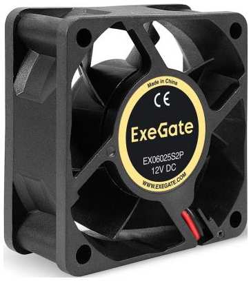 Вентилятор 12В DC ExeGate EX06025S2P (60x60x25 мм, Sleeve bearing (подшипник скольжения), 2pin, 3500RPM, 24dBA)