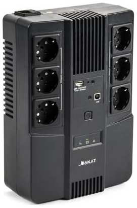 (8998) Бастион SKAT-UPS 600 AI 600ВА/360Вт/Line-Interactive/АКБ 7Ачх1/220В/6хSchuko/3 л.г 2034973764