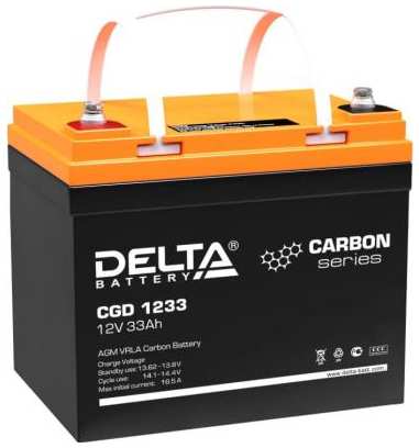 Аккумуляторная батарея Delta CGD 1233 12В/33Ач, клемма Болт М6 (197х130х159мм (163мм); 11,2кг; Срок службы 15лет; Гарант 2034975014