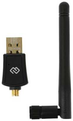 Сетевой адаптер Wi-Fi Digma DWA-AC600E AC600 USB 2.0 (ант.внеш.съем) 1ант. (упак.:1шт)