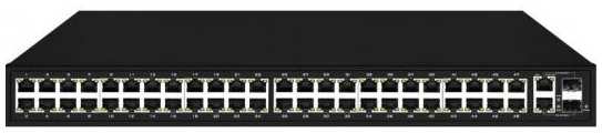 NST PoE коммутатор Fast Ethernet на 48 x RJ45 + 2 x GE Combo uplink портов. Порты: 48 x FE (10/100 Base-T) с поддержкой PoE (IEEE 802.3af/at), 2 x GE Co