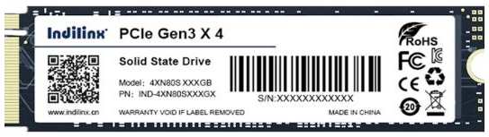 Indillinx SSD жесткий диск M.2 2280 NVME 256GB IND-4XN80S256GX INDILINX 2034975689