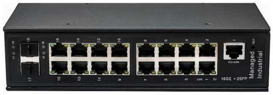NST Промышленный управляемый (L2+) HiPoE коммутатор Gigabit Ethernet на 16GE PoE + 2 GE SFP порта с функцией мониторинга температуры/ влажности/ напряжени 2034975771