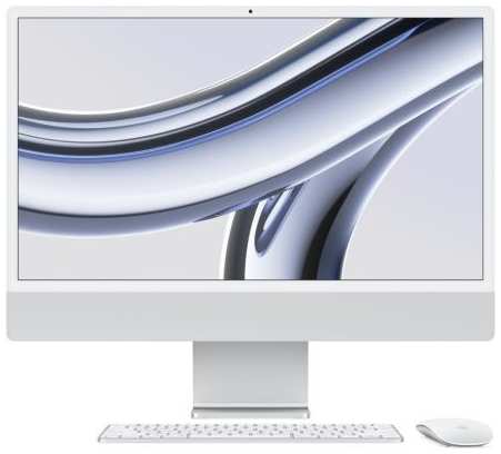 Моноблок Apple iMac A2874 24 4.5K M3 8 core (4.05) 8Gb SSD512Gb 8 core GPU macOS WiFi BT 143W клавиатура мышь Cam серебристый 4480x2520 2034978453