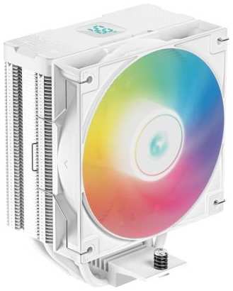 DEEPCOOL AG400 DIGITAL WH ARGB LGA1700/1200/115X/AM5/AM4 (9шт/кор, TDP 220W, PWM, ARGB Fan 120mm, 4 тепл. трубки, ) RET