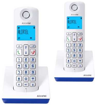 Р/Телефон Dect Alcatel S230 Duo ru white белый (труб. в компл.:2шт) АОН 2034982678