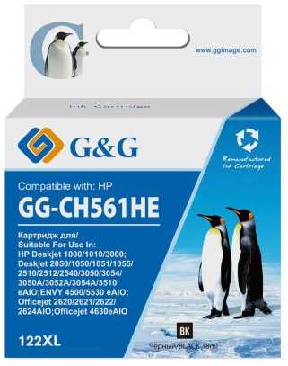 Картридж струйный G&G GG-CH561HE 122 черный (18мл) для HP DJ 1050A/2050A/3000 2034984414