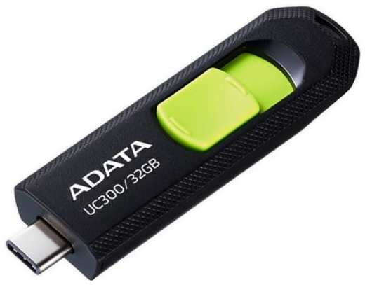 ADATA Флеш Диск A-Data 32Gb Type-C UC300 ACHO-UC300-32G-RBK/GN USB3.2
