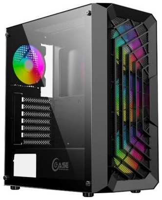 Powercase Mistral C4B, Tempered Glass, 4x 120mm 5-color fan, чёрный, ATX (CMICB-L4) 2034984706