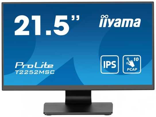 Монитор Iiyama 21.5 ProLite T2252MSC-B2 черный IPS LED 5ms 16:9 HDMI M/M глянцевая 250cd 178гр/178гр 1920x1080 60Hz DP FHD USB Touch 4.5кг 2034985782