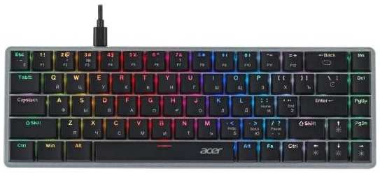 Клавиатура Acer OKW302 механическая серебристый USB for gamer LED (ZL.KBDCC.01C) 2034986358
