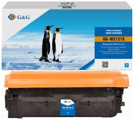 Картридж лазерный G&G 212X GG-W2121X голубой (10000стр.) для HP Color LJ M554/M555/578 Enterprise 2034987886
