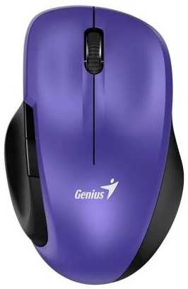 Мышь беспроводная Genius Ergo 8200S. Полноразмерная, эргономичная, бесшумная, 5 кнопок. DPI 1200. Сенсор Eye. Частота 2.4 GHz. Цвет: