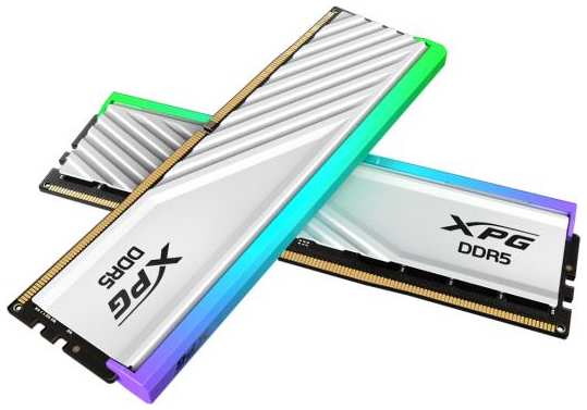 Оперативная память для компьютера 32Gb (2x16Gb) PC5-51200 6400MHz DDR5 DIMM CL32 ADATA XPG Lancer Blade RGB White AX5U6400C3216G-DTLABRWH 2034989750