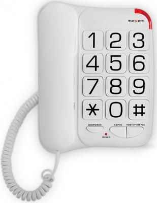 Телефон проводной Texet TX-201 белый 203508401