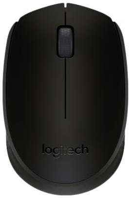 Мышь беспроводная Logitech B170 чёрный USB + радиоканал 910-004798