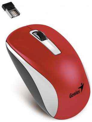 Мышь беспроводная Genius NX-7010 USB белый / красный металлик