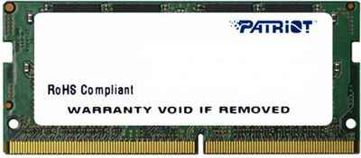 Оперативная память для ноутбука 4Gb (1x4Gb) PC4-17000 2133MHz DDR4 SO-DIMM CL15 Patriot PSD44G213381S