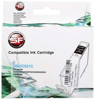 Картридж SuperFine CLI-521C для Canon PIXMA iP3600 iP4600 MP540 MP620 MP630 MP980 голубой CC521C 203759445