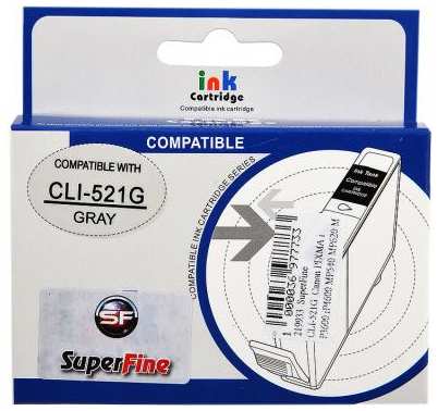 Картридж SuperFine CLI-521GY CLI-521GY для для Canon PIXMA iP3600 iP4600 MP540 MP620 MP630 MP980 535стр