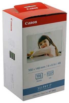 Набор для печати Canon KP-108IN для Selphy CP100 200 300 400 500 600 700 CP800 CP810 CP900