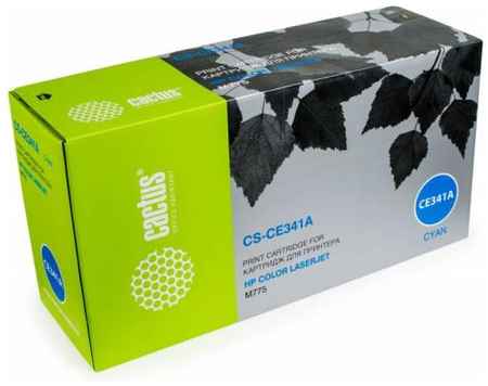 Картридж Cactus CE341A для HP Color LaserJet M775 голубой 16000стр 203936571