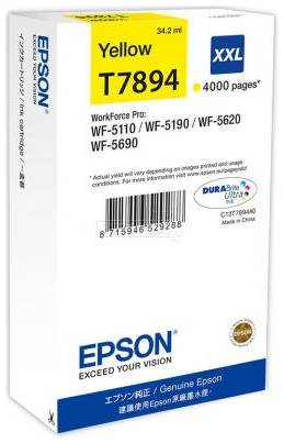 Картридж Epson C13T789440 для WF-5110DW WF-5620DWF желтый 4000стр