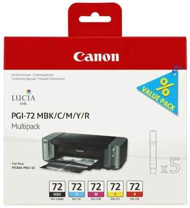 Картридж Canon PGI-72MBK/C/M/Y/R для PRO-10 мультипак 203947792