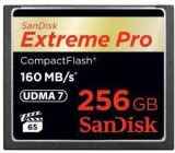 Флеш карта CF 256Gb Sandisk SDCFXPS-256G-X46 160MB/s, VPG 65, UDMA 7 203061986