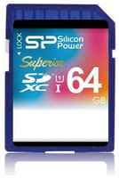 Карта памяти SDXC 64GB Silicon Power Superior UHS-I Class 10 (SP064GBSDXCU1V10)