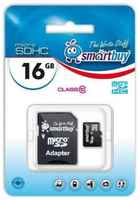 Smart Buy Карта памяти Micro SDHC 16GB Class 10 SmartBuy SB16GBSDCL10-01 + SD адаптер
