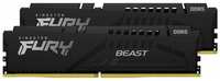 Оперативная память для компьютера 64Gb (2x32Gb) PC5-48000 6000MHz DDR5 DIMM Unbuffered CL40 Kingston FURY Beast KF560C40BBK2-64