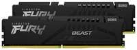 Оперативная память для компьютера 64Gb (2x32Gb) PC5-41600 5200MHz DDR5 DIMM Unbuffered CL40 Kingston Fury Beast KF552C40BBK2-64