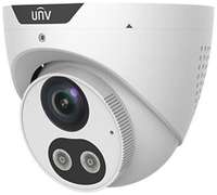 Uniview Видеокамера IP купольная, 1/2.7 4 Мп КМОП @ 30 к/с, ИК-подсветка и тревожная подсветка видимого спектра до 30м., LightHunter 0.003 Лк @F1.6