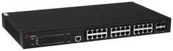 Qtech МПТ Управляемый коммутатор уровня L3 с поддержкой PoE 802.3af / at, 24 порта 10 / 100 / 1000BASE-T PoE, 4 порта 10GbE SFP+, 4K VLAN, 16K MAC адресов (QSW-3310-28TX-POE-AC)
