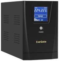 Источник бесперебойного питания Exegate SpecialPro Smart LLB-2000.LCD.AVR.2SH.RJ.USB 2000VA Черный EX292632RUS