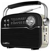 Радиоприёмник SVEN SRP-500 чёрный (3 Вт, FM / AM / SW, USB, microSD, AUX, Bluetooth, 1200 мАч) (SV-020415)