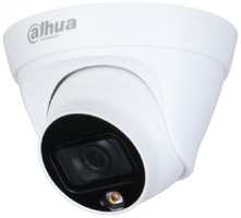 DAHUA Уличная купольная IP-видеокамера Full-color2Мп; 1 / 2.8” CMOS; объектив 3.6мм; чувствительность 0.005лк@F1.6 сжатие: H.265+, H.265, H.264+, H.264 (DH-IPC-HDW1239T1P-LED-0360B-S5)