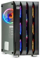 Корпус Minitower ExeGate Mistery R3-NPX600 (mATX, БП 600NPX с вент. 12 см, 2*USB+1*USB3.0, аудио, черный, 4 вент. 12см с RGB подсветкой, боковая панел (EX294479RUS)