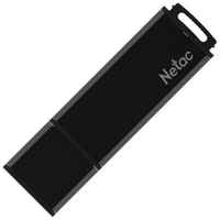 Флеш Диск Netac U351 128Gb, USB2.0, с колпачком, металлическая чёрная (NT03U351N-128G-20BK)
