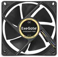 Exegate EX283378RUS Вентилятор ExeGate E08025B4P-PWM, 80x80x25 мм, двойной шарикоподшипник, 4pin, PWM, 22dBA (EX08025B4P-PWM)