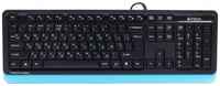 Клавиатура проводная A4TECH Fstyler FKS10 USB черный синий