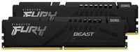 Оперативная память для компьютера 32Gb (2x16Gb) PC5-48000 6000MHz DDR5 DIMM CL40 Kingston FURY Beast Black (KF560C40BBK2-32)